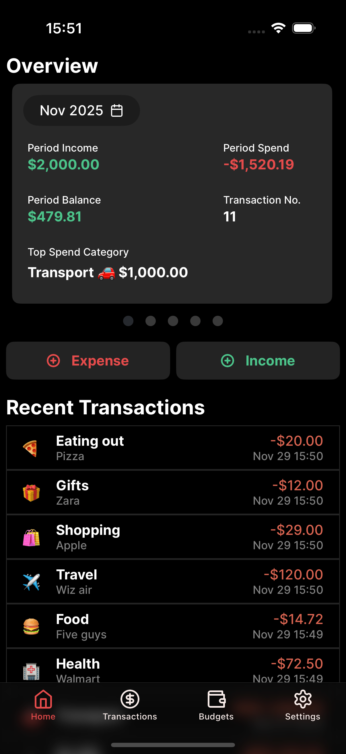Home Screen Overview